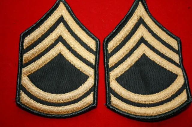 U.s. Us  Army Vietnam Era Sergeant 1St Class Rank Stripes Pair Colour