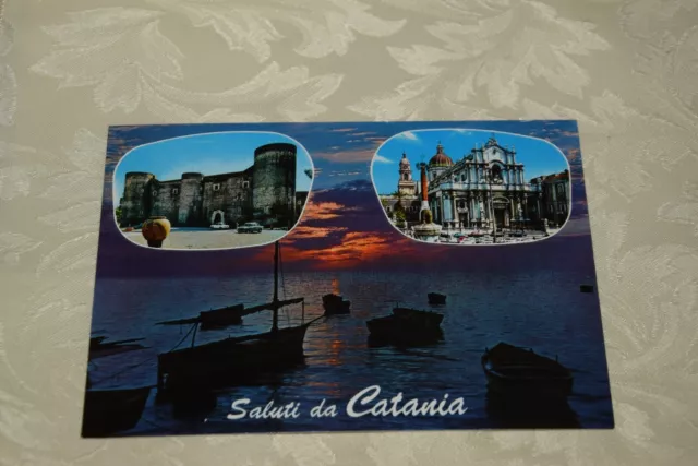 Cartolina Saluti da Catania Intonsa MRPT600 ^