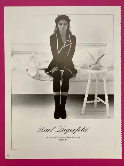 1991 KARL LAGERFELD Fashion Spring Summer Helena Christensen Press 90s ...