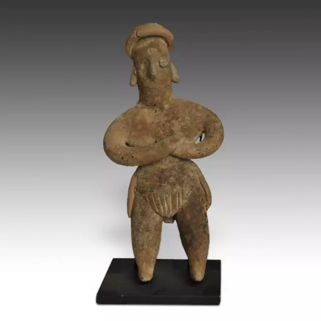 Pre-Columbian Terra Cotta Female Figure Colima West Mexico 100 Bc - 300 Ad