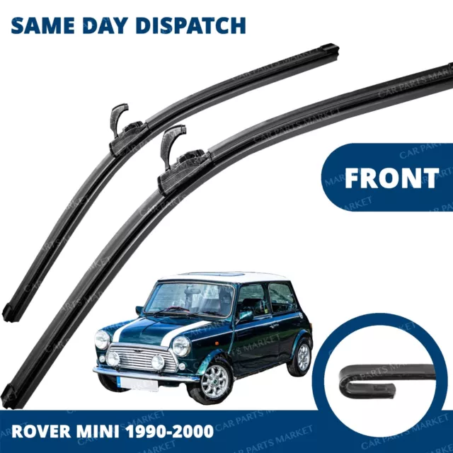 Front Windscreen 11" 11" Flat Aero Wiper Blades Pair for Rover Mini 90-00