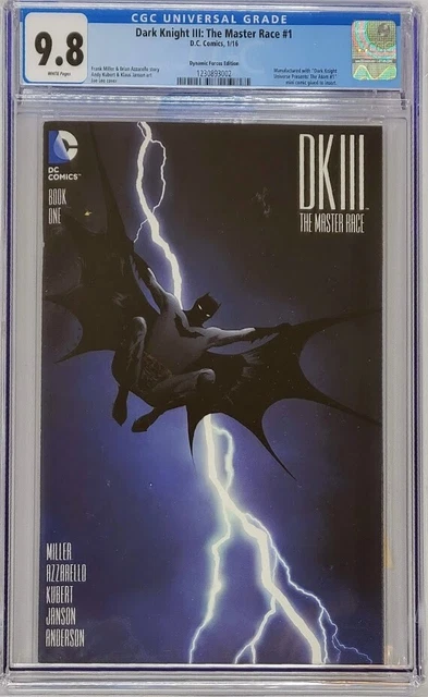 Batman Dark Knight III Master Race #1 CGC 9.8 Dynamic Forces Jae Lee Variant COA