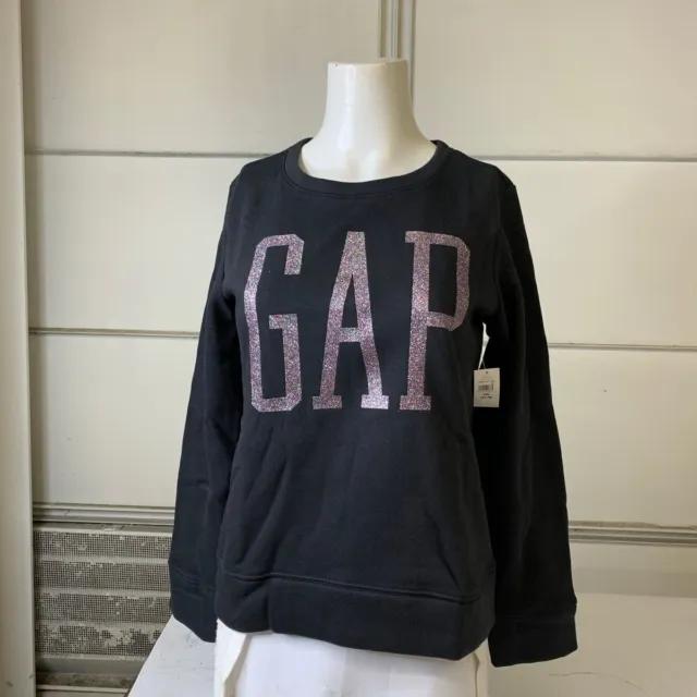 GAP Kids Logo Crewneck Sweatshirt Size XXL (14-16) Black 710521