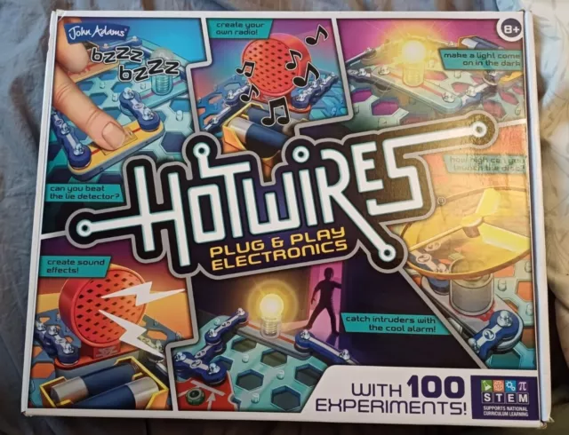 Hotwires plug and play electronics. 100 EXPERIMENTS. Science and STEM toys. 8+