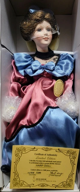 Heritage Signature Collection Porcelain Harp Doll Original Box