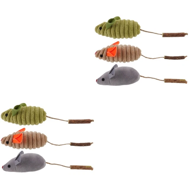 6 PIEZAS Juguete para gatos Catnip Toys Juguete para ratón Catnip Toys para gatitos