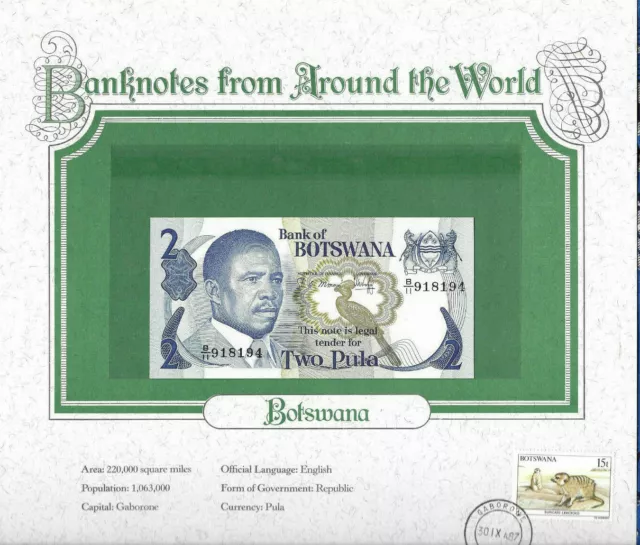 World Banknotes Botswana 2 Pula 1982 P 7b UNC Prefix B/11 sign. 4