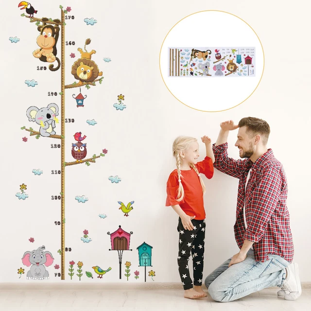 Tatuajes de pared para listones pegatinas de altura zoológico tatuaje de pared niños aplicaciones