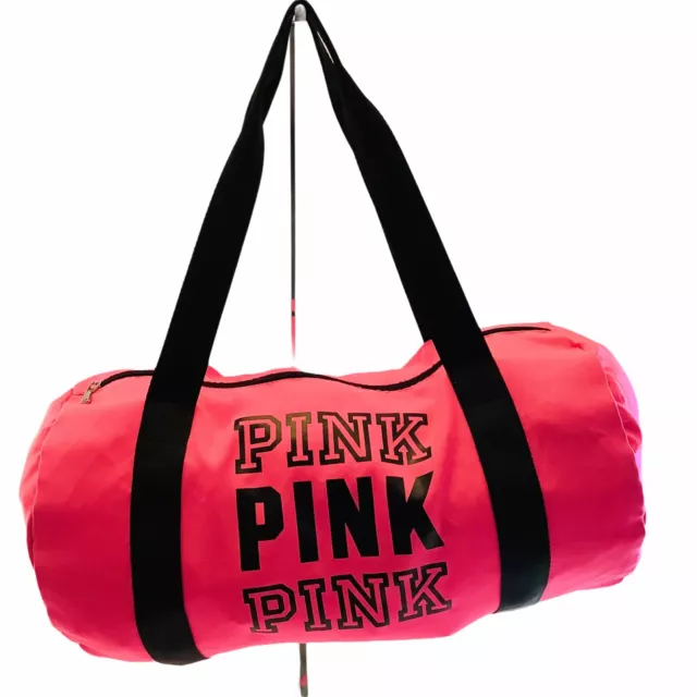 Victoria's Secret PINK Duffle Bag Large, Hot Pink Travel Bag Weekender, Gym Bag