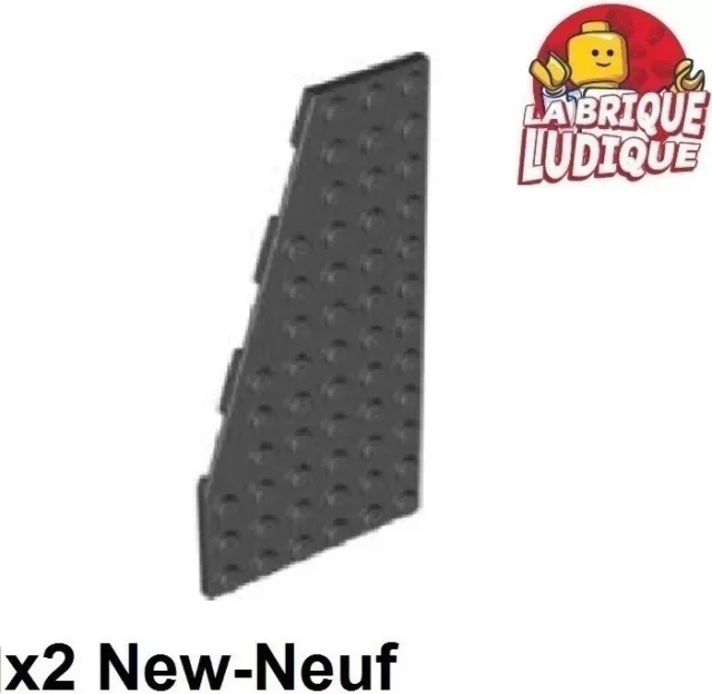 Lego 2x Aile Wedge plate plaque 12x6 gauche/left noir/black 30355 NEUF