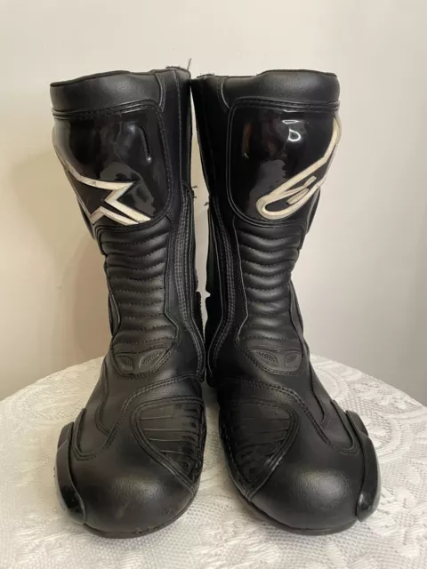 Alpinestars SMX-5 Motorcycle Motorbike Boots Black  UK Size 8.5 Eur 43