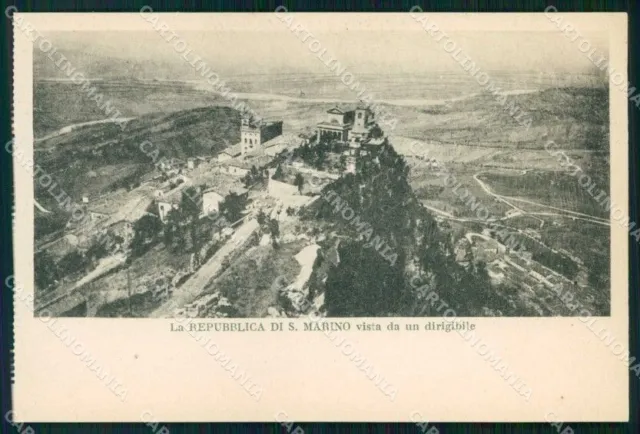 San Marino Città Veduta da Dirigibile cartolina RT1100