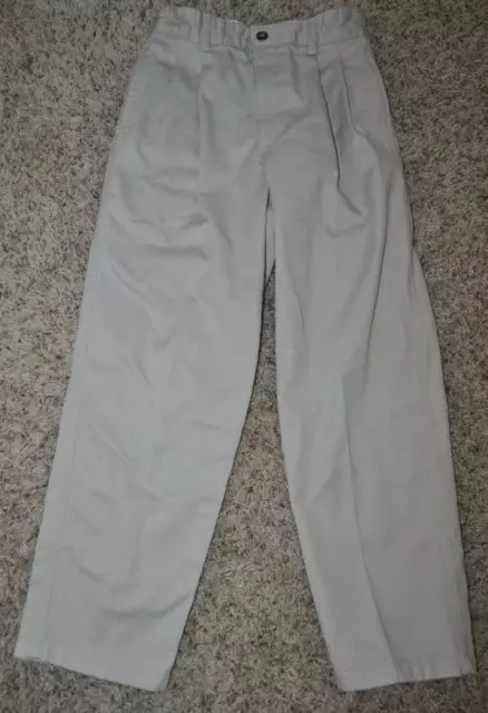Boys Dress Pants Arrow Beige Cement Pleated Suit Pants-size 10 Slim