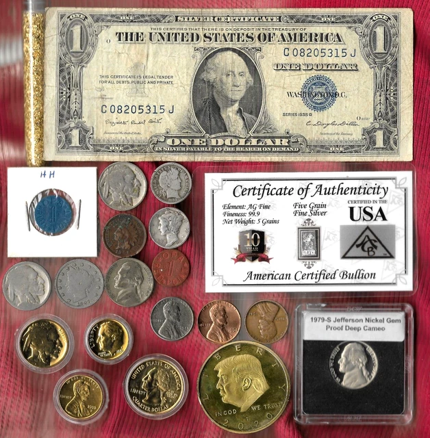 Silver Dollar Barber Mercury Liberty Indian Rare Old US Coin Collection Lot Gold