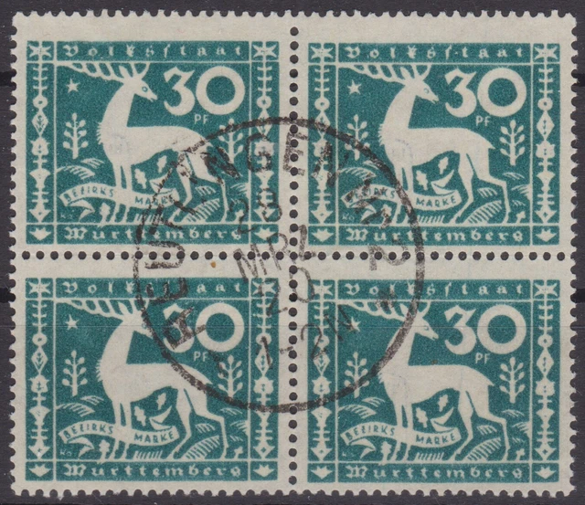 == AD Württemberg Mi. 147 Vierer gest., geprüft BPP, Kat. ab 72€ ==