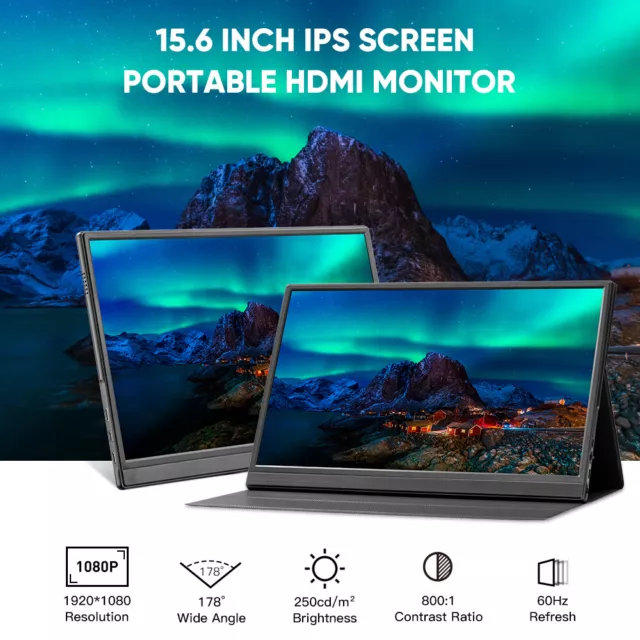 Eyoyo 15.6Inch IPS HDMI Screen Portable 60Hz 1080P Monitor HDR Display for Xbox 2