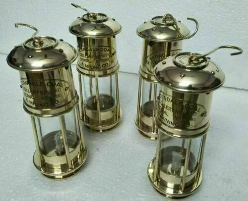 Maritime Messing Bergmann Öllampe 7" Vintage Nautische Bootslampe Lampe...