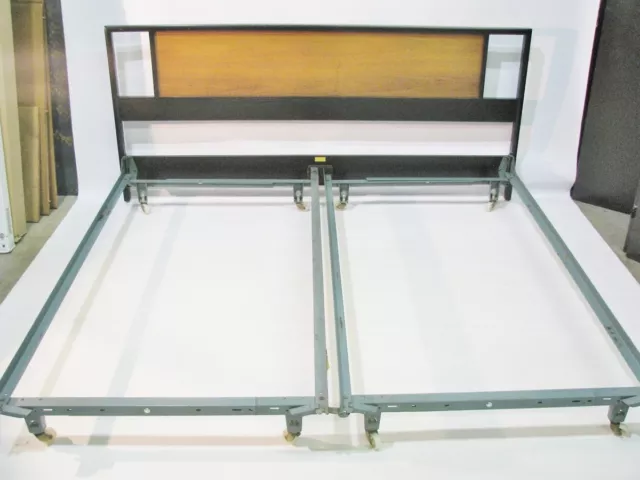 Ed Wormley Mid-Century Walnug King Size Headboard by Dunbar + Double Frame