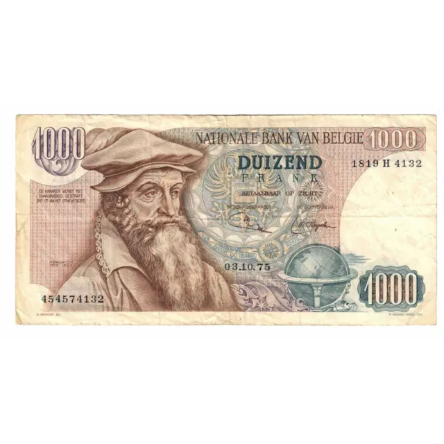 [#330463] Geldschein, Belgien, 1000 Francs, 1975, 1975-10-03, KM:136b, SS