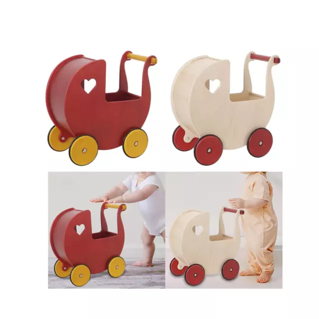 Wooden Baby Push Walker Toy Storage Chest Educational Toys Multifunctional for