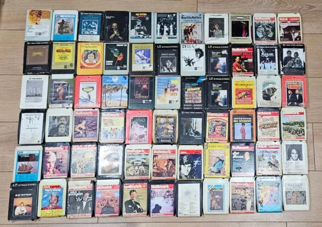 126 8 Track Cartridges Tapes JOB LOT Who Beach Boys Garfunkel Rollers Tapestry