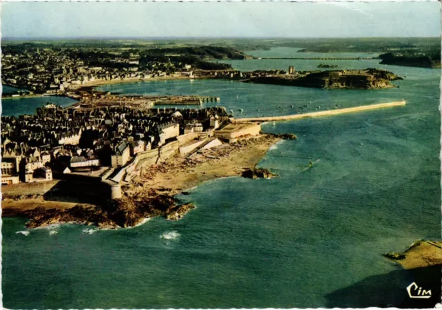 CPM Saint Malo- vue generale &le Barrage de la Rance FRANCE (1022420)