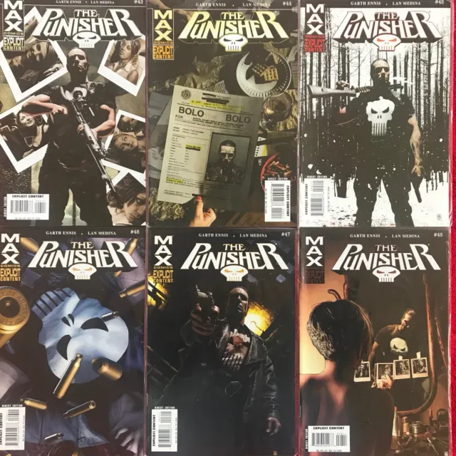 Punisher 43 To 49 Widowmaker  7 Pt Story Arc Garth Ennis  / Marvel Max