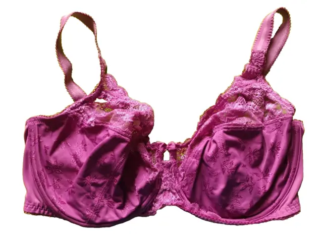 MARKS & SPENCER *SARAH* Light Magenta Underwired Embroidered Full Cup Bra  36E £11.19 - PicClick UK