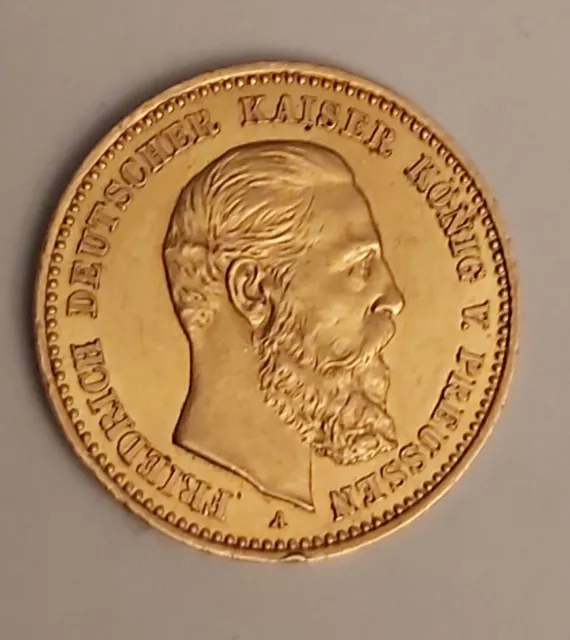 10 Mark 1888 A, Friedrich Deutscher Kaiser und König von Preußen