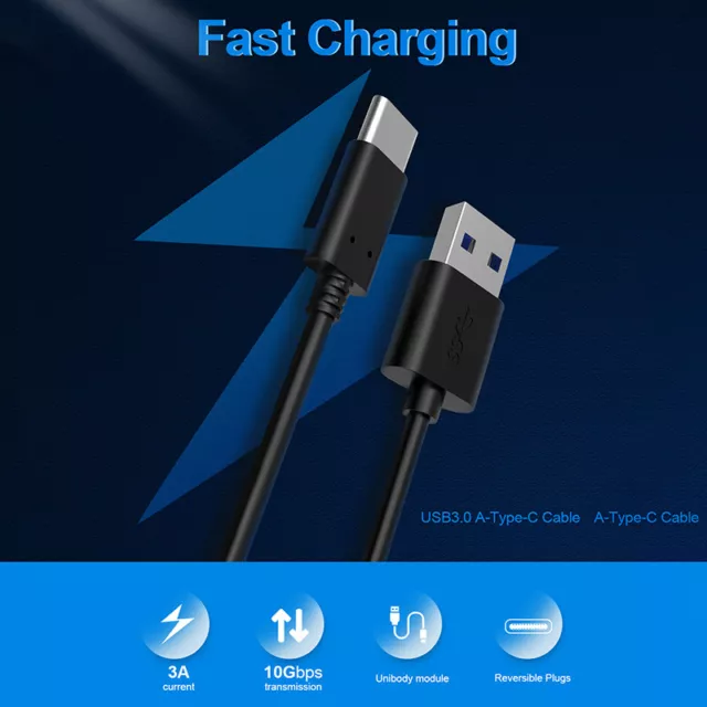 Fast Charging Type C USB Universal Phone Charger Data Cable Lead Heavy Duty 1M