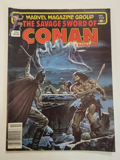 The Savage Sword of Conan 82 VF- Newsstand ~ Marvel Magazine 1982 Larry Hama