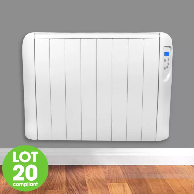 Futura Electric Panel Heater 2000W Wall Mounted Radiator with Timer & Thermostat