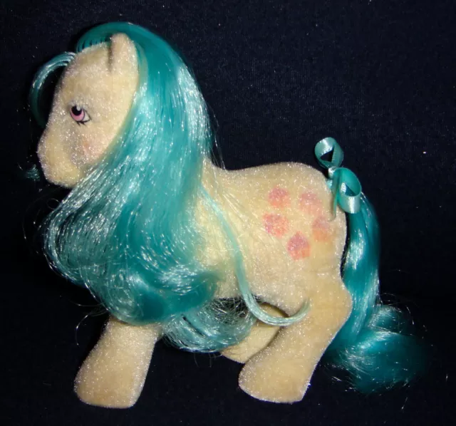 Rose: My Little Pony Vintage So Soft SS Flocked Pony Cupcake NEAR MINT G1