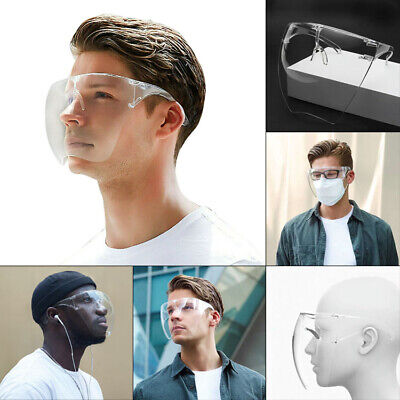 Clear Face Shield Protective Face Cover Mask Transparent Glasses Visor Anti-Fog
