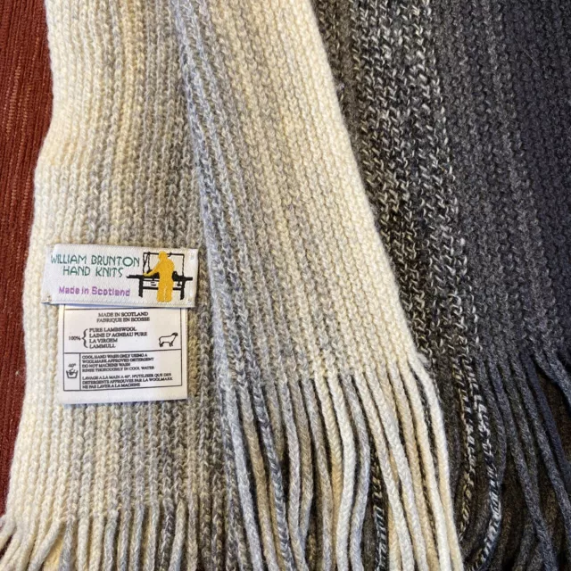 William brunton hand knit lambwool scarf from Scotland