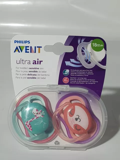 Philips Avent Ultra Air Schnuller 18m+ (Modell SCF349/12) Giraffe/Bär (UR)