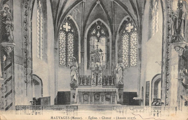 Cpa 55 Mauvages Eglise Choeur