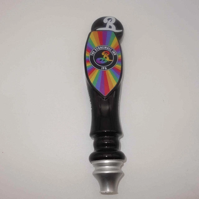 NEW Brooklyn Stonewall IPA Inn Black Rainbow Ceramic Top Beer Tap Pull Handle