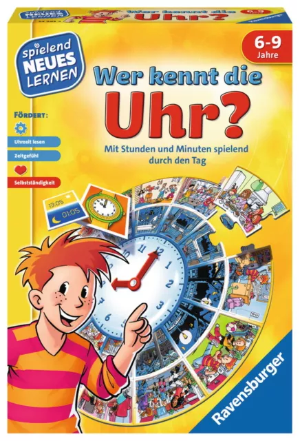Ravensburger Spielend Neues Lernen Uhrzeit-Lernspiel Wer kennt die Uhr? 24995