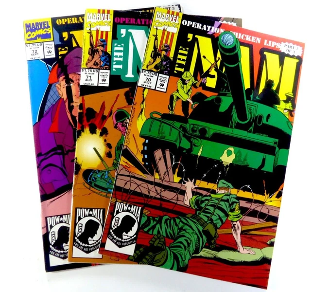 Marvel THE 'NAM (1992) # 70-72 LOW PRINT RUN VF TO VF/NM Ships FREE!