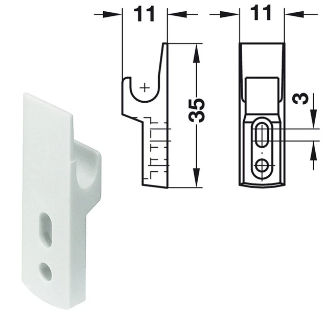 Clip a gancio per apertura push pull - gancetti per mini latch - per sportell...