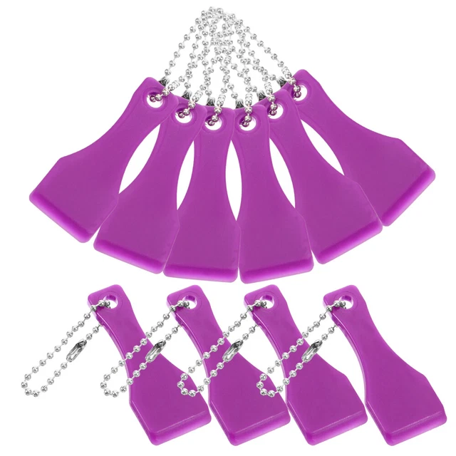 10 PCS PLASTIC Lottery Tickets Scrapers Lotto Scratcher Tool Keychain £