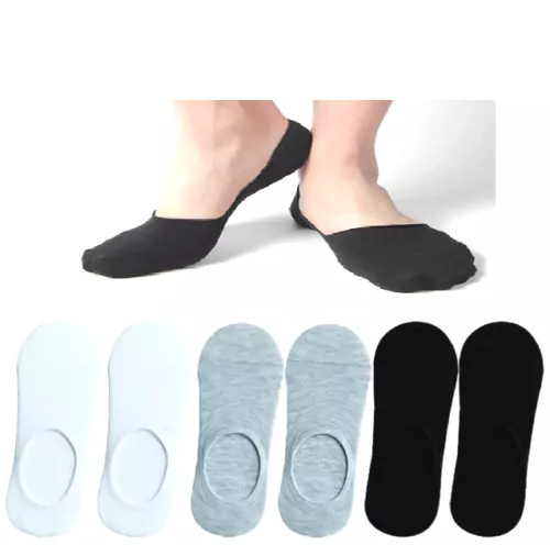 Mens Womens Invisible Low Cut Below Ankle Cotton Rich Loafer Socks 4-7 & 6-11