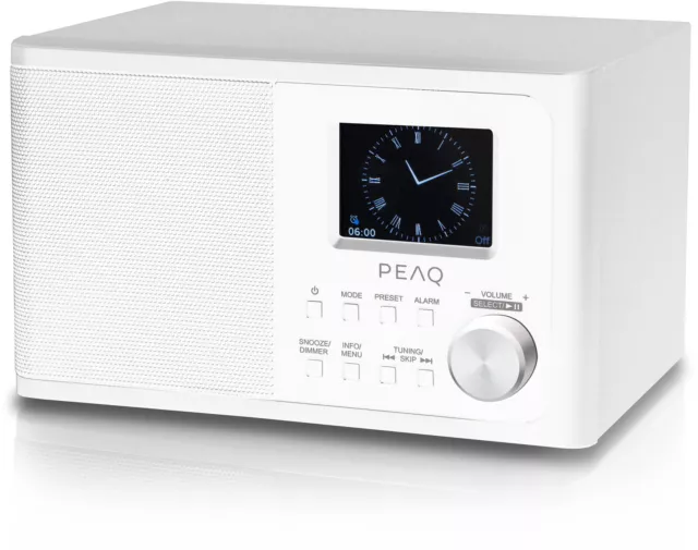 PEAQ PDR170BT-W-1  DAB+ Radio, DAB+, DAB, FM, Bluetooth, Weiß