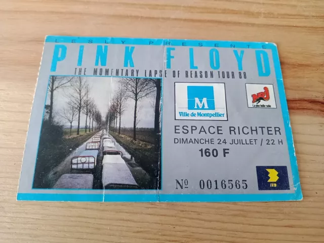 Rare Billet De Concert Pink Floyd  Tour 88