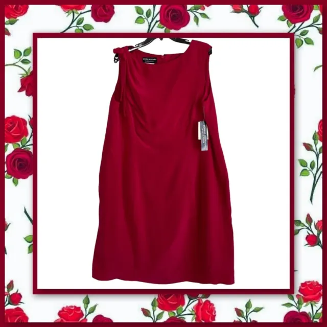 Donna Morgan Women’s Red Sleeveless Silk Dress Size 20WP