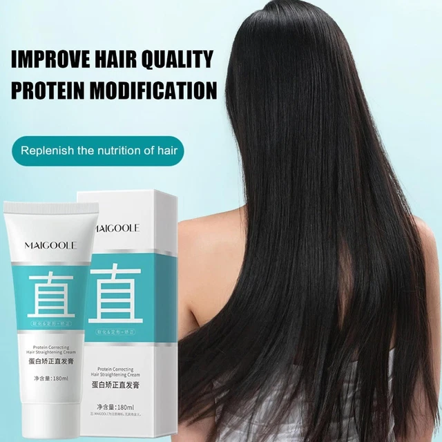 Crema para alisar el cabello correctora de proteína queratina A
