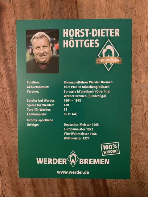 Rudi Voller Autogramm Foto A4 - Werder Bremen Fan Geschenk Signiertes Display