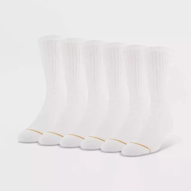 Signature Gold by Goldtoe Men's Repreve Crew Socks 6 PK