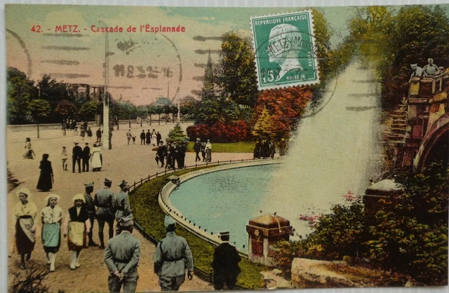Metz 57 CPA Cascade De L'Esplanade Good Condition 1925